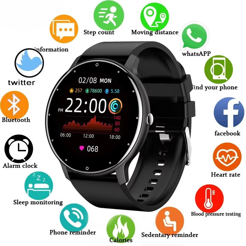 2025 Fitness Smartwatch – Waterproof | Heart Rate & Sports Tracker